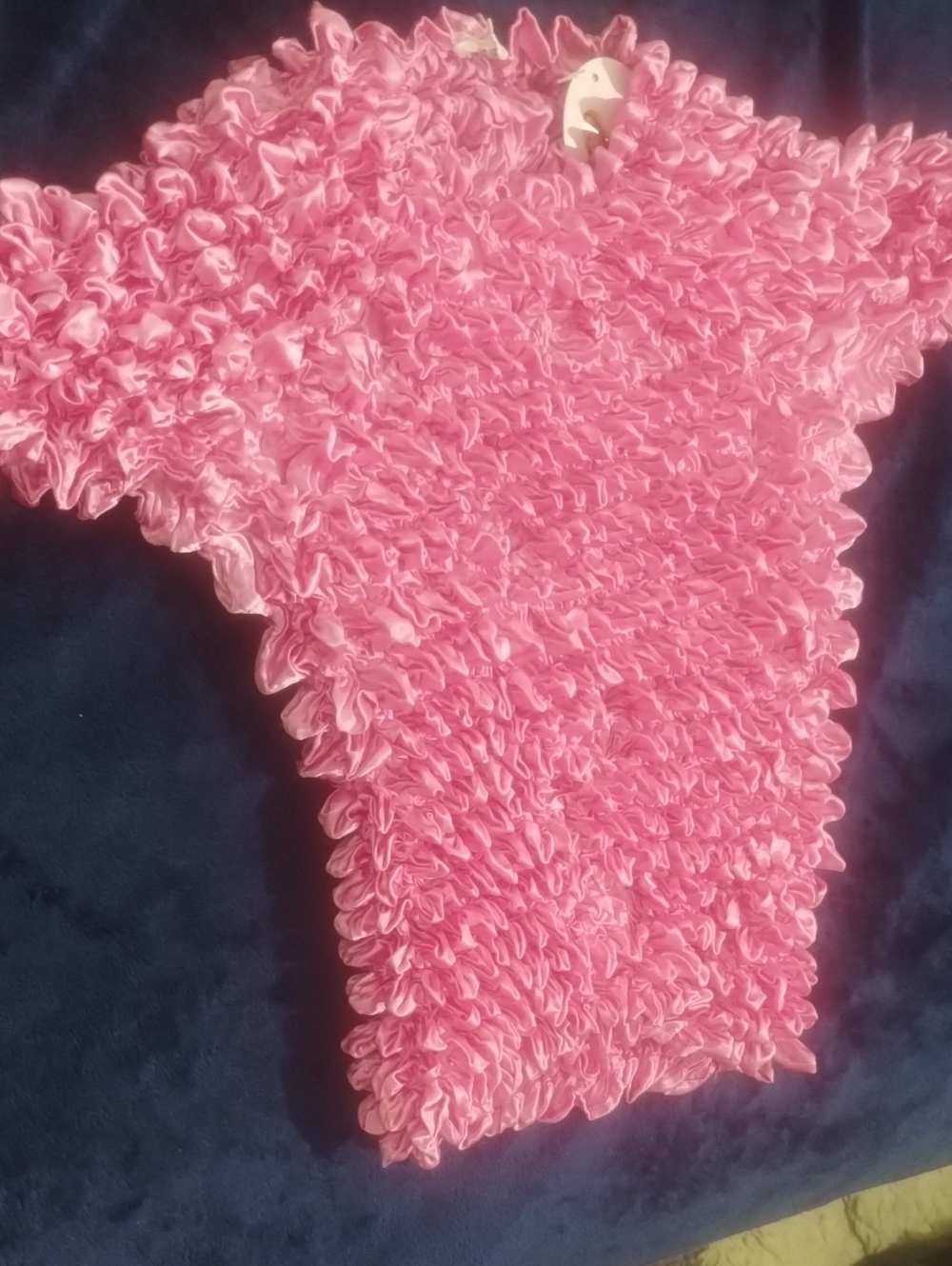 Pink Ruffled Short Sleeve Shirt